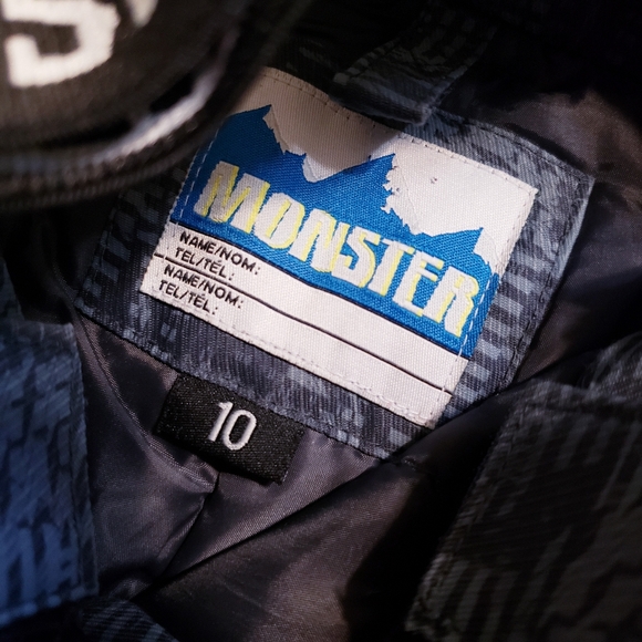 MONSTER Heavy Duty Youth Bib Snowpant - Sz 10 ( Like NEW) - Picture 2 of 13
